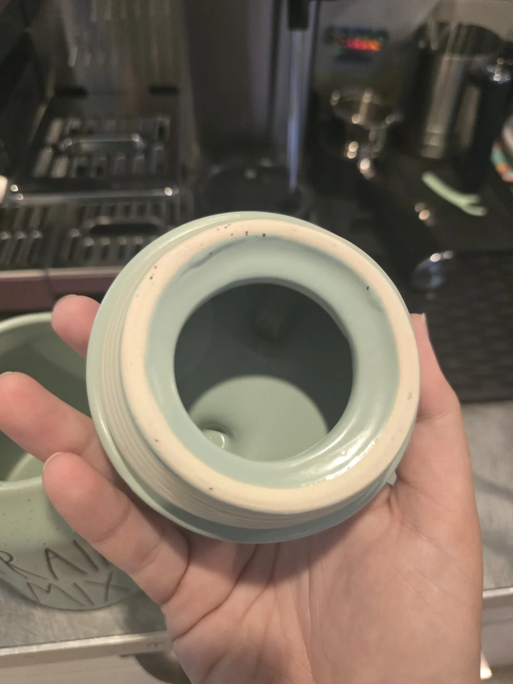 Rae Dunn green ceramic